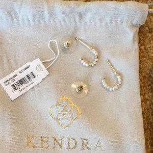 Kendra Scott Gold-tone and Pearl  Earrings